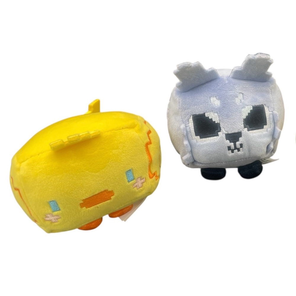 Pet Simulator Plush Stuffed Animals part of a Set - Yellow and Gray